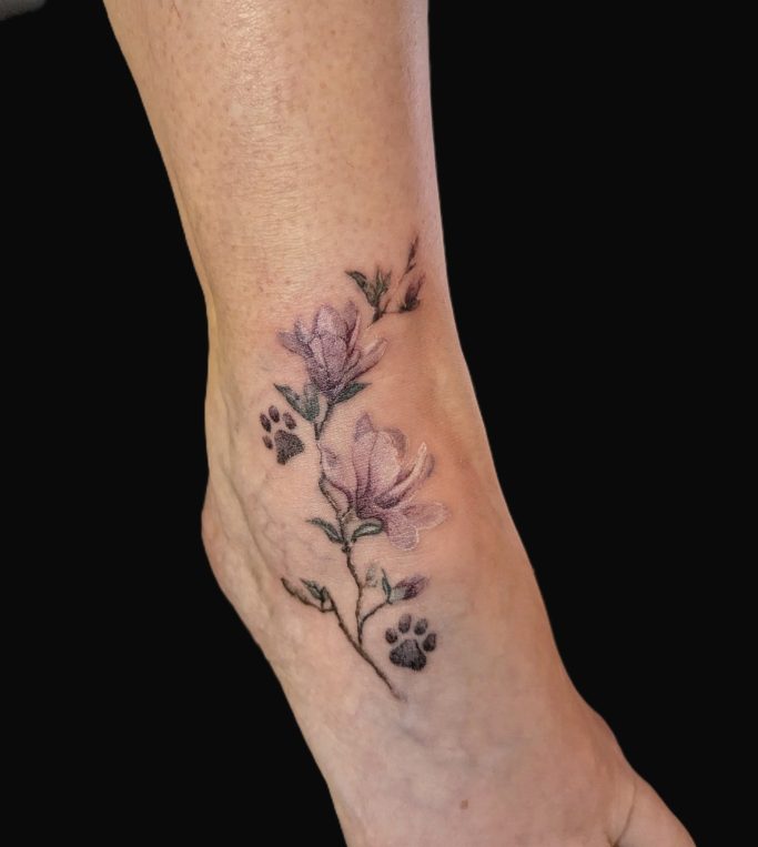 Magnolie und Hundepfötchen
